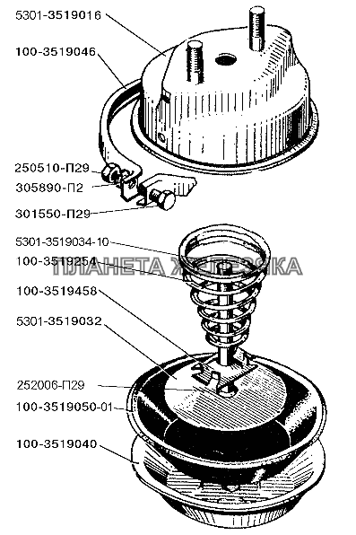 Однополостная пневмокамера ЗИЛ-5301 (2006)